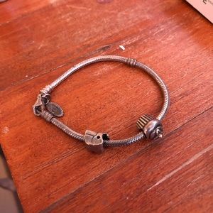 Pandora charm bracelet and charms